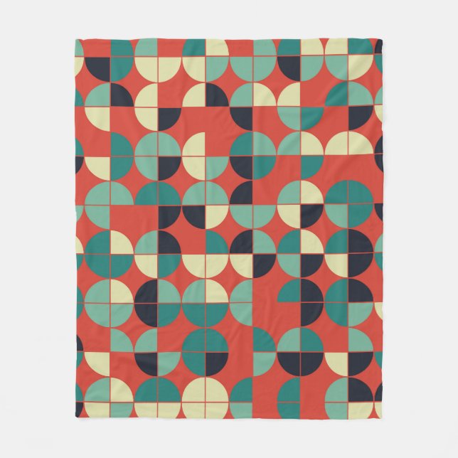 Geometric Vintage, Seamless Pattern. Fleece Blanket (Front)