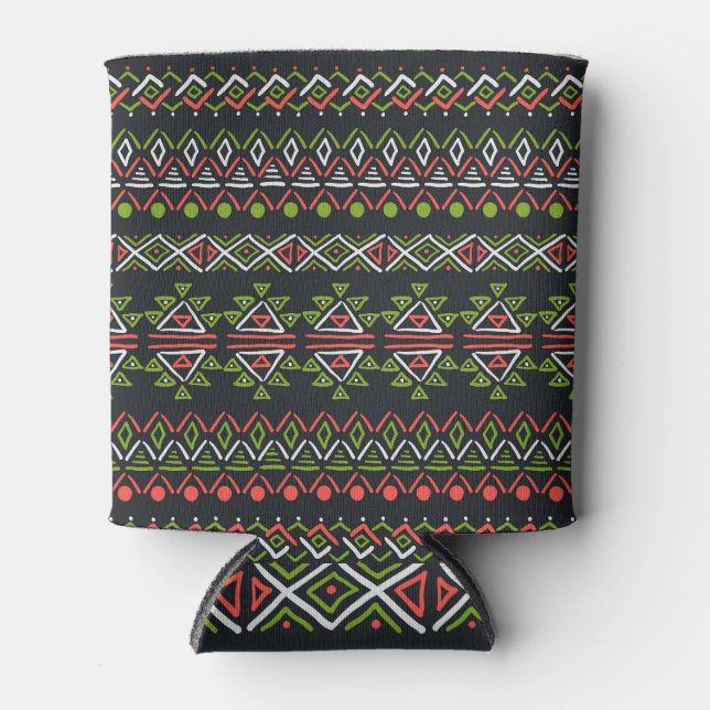 Geometric vintage: seamless patterns set. can cooler (Front)