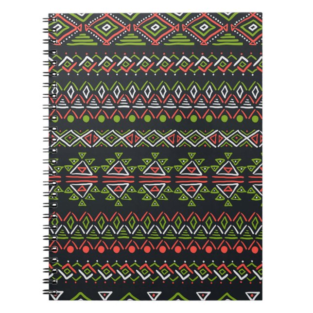 Geometric vintage: seamless patterns set. notebook (Front)