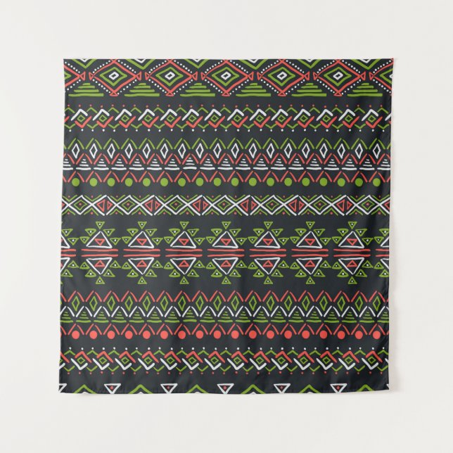 Geometric vintage: seamless patterns set. tapestry (Front)