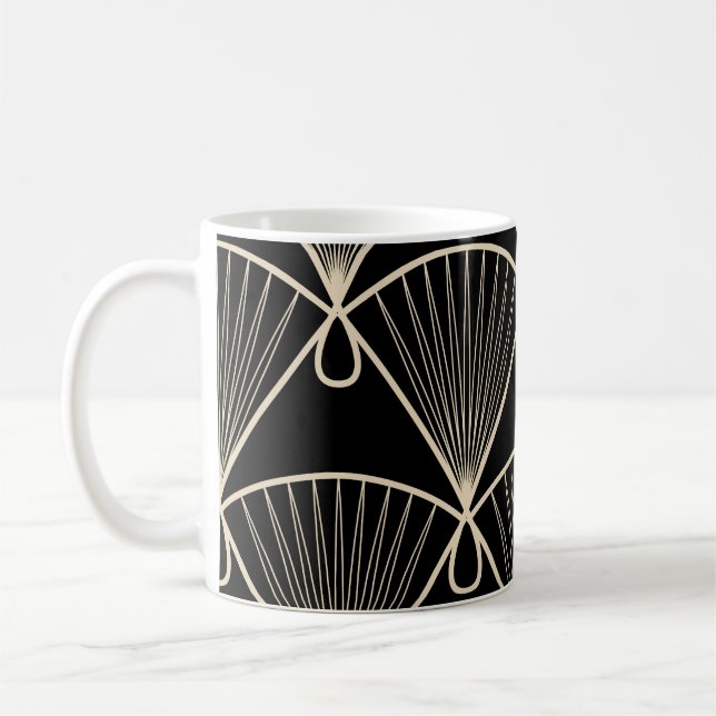 Geometric Vintage: Stylised Seamless Ornament Coffee Mug (Left)