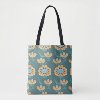 Geometric Vintage: Textile Nautical Motif Tote Bag