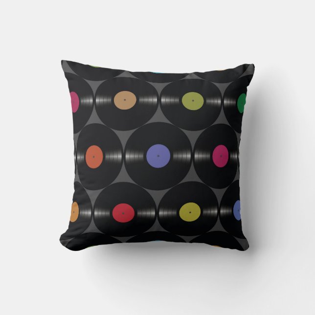 Geometric Vinyl: Simple Seamless Background. Cushion (Front)