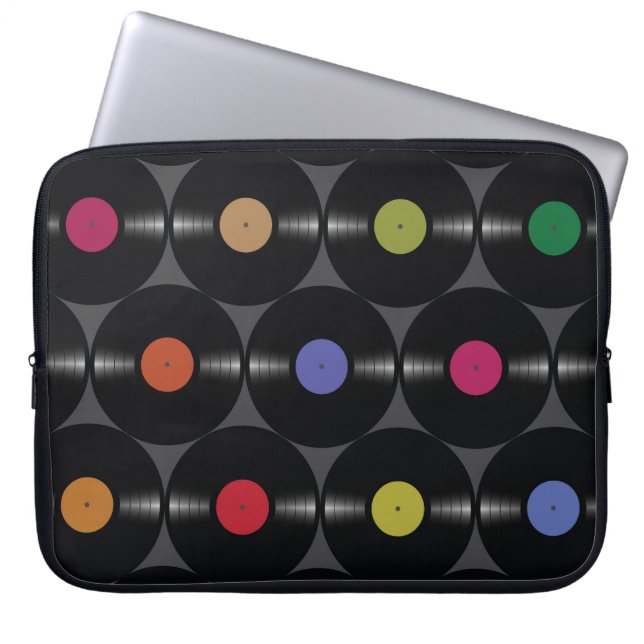 Geometric Vinyl: Simple Seamless Background. Laptop Sleeve (Front)
