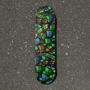 Geometric Vision Trendy Pattern Skateboard