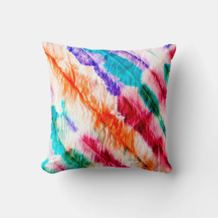 Geometric Wallpaper. Vintage Design. Shibori Textu Cushion