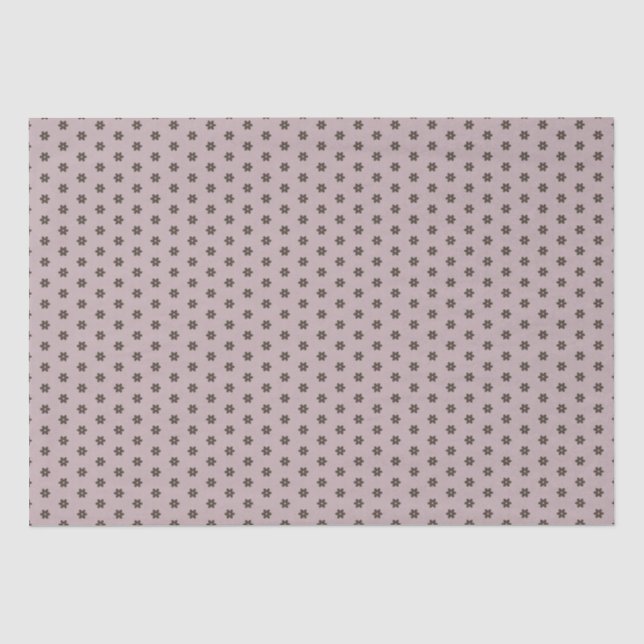 Geometric Warm Neutrals Polka Dot Flowers Craft Tissue Paper (Front)
