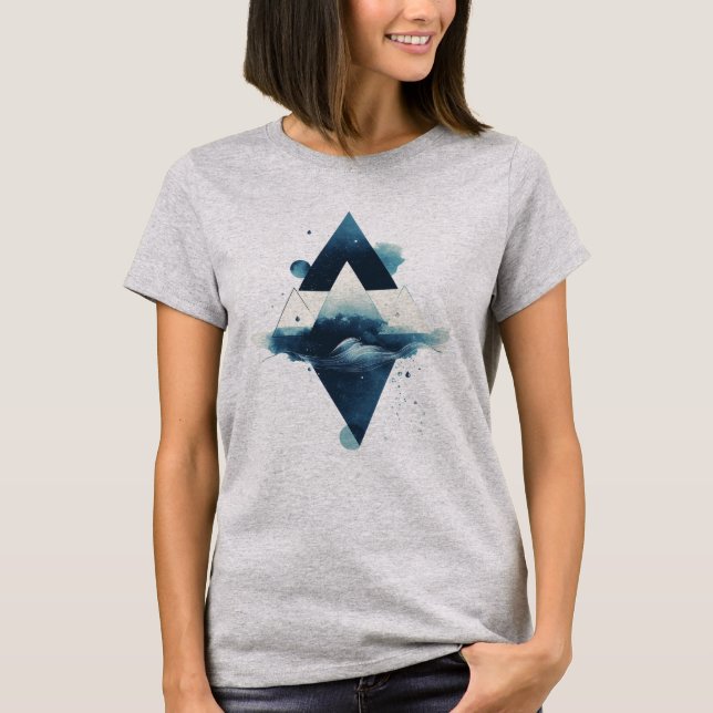 Geometric Water Element T-Shirt (Front)