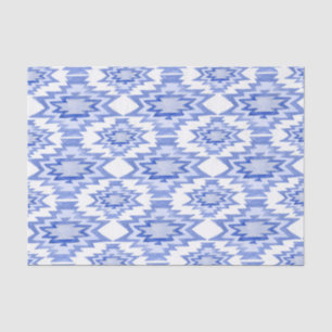 Geometric Watercolor Boho Pattern Blue Gift Tissue Paper