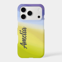 Geometric wave lavender blue yellow with name