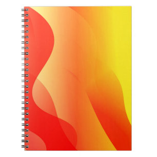 Geometric Wave Shape with Gradient Blurred Abstrac Notebook