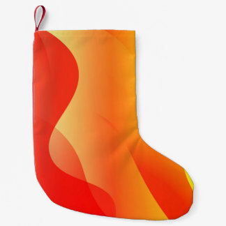 Geometric Wave Shape with Gradient Blurred Abstrac Small Christmas Stocking