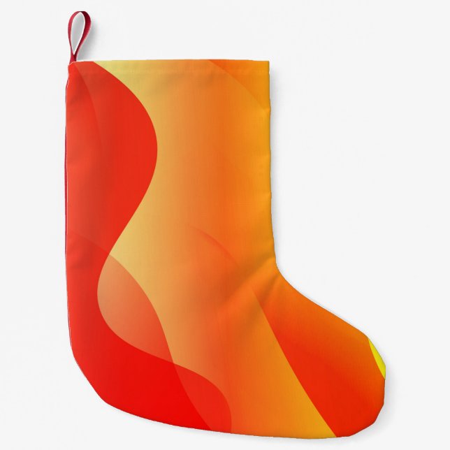 Geometric Wave Shape with Gradient Blurred Abstrac Small Christmas Stocking (Front)