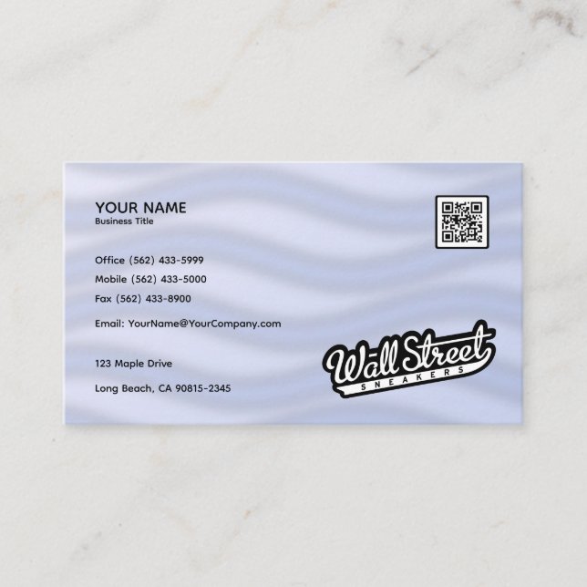 Geometric Waves Business Card Design (Front)