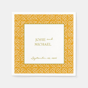 Geometric Wedding Paper Napkin