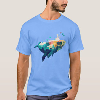Geometric Whale For Animal And gift T-Shirt