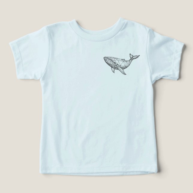 Geometric Whale Kids' T-Shirt (Design Front)