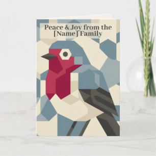 Geometric Winter   Red Robin Personalised Classic Holiday Card