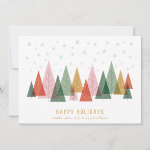 Geometric Winter Wonderland Holiday Card