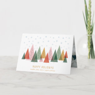 Geometric Winter Wonderland Holiday Card