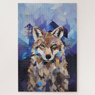 Geometric Wolf Mountain Jigsaw Puzzle