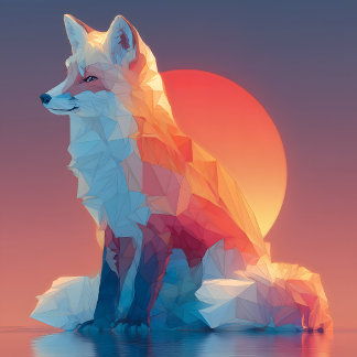 Geometric Wolf Silhouette |Modern Polygon Wildlife T-Shirt