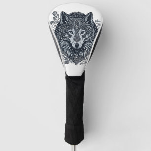 Geometric Wolf Tribal Nordic Art Golf Head Cover