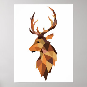 Geometric WPAP Deer Design   Printable   Wall Art