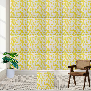 Geometric Yellow Pattern Ceramic Tile Style 2