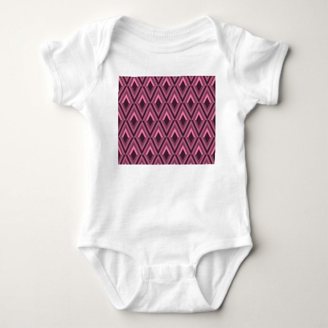 Geometric Zig Zag Ethnic Seamless Baby Bodysuit (Front)
