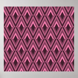 Geometric Zig Zag Ethnic Seamless Poster