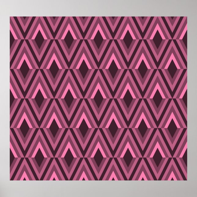 Geometric Zig Zag Ethnic Seamless Poster (Front)