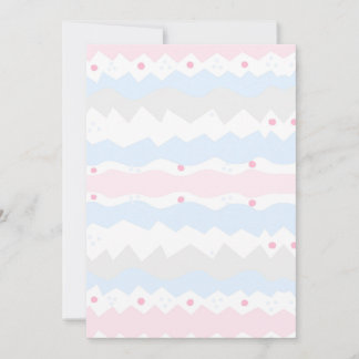 Geometric Zigzag Baby Pastel Aesthetic Blank Invitation