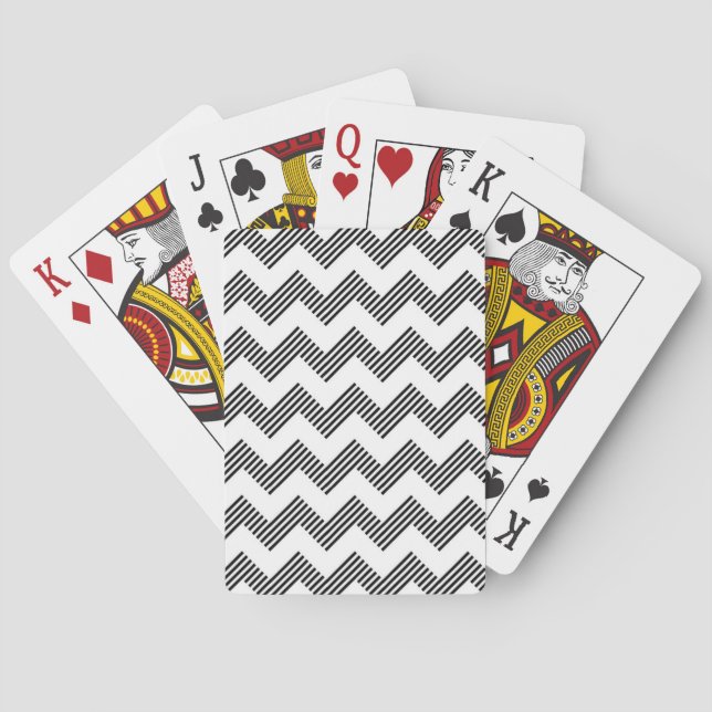 Geometric zigzag pattern 2 playing cards (Back)