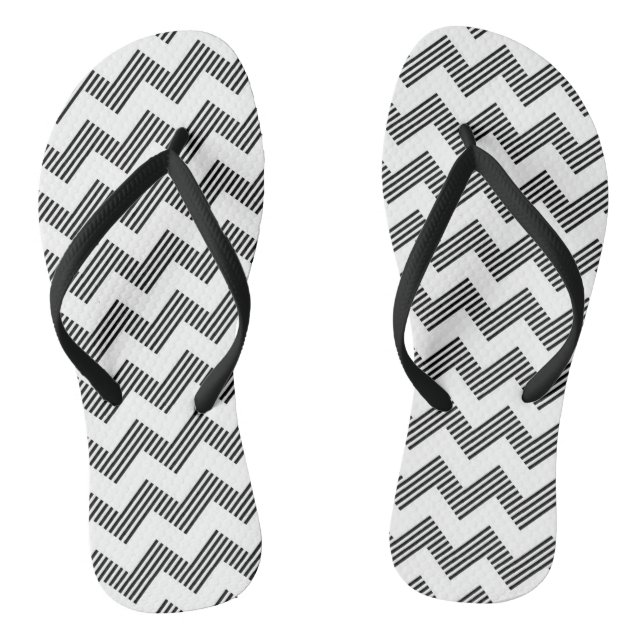 Geometric zigzag pattern jandals (Footbed)