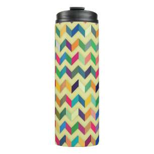 Geometric Zigzag Rainbow all-over design Thermal Tumbler