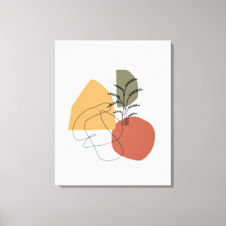 Geometrical, Abstract, Minimal, Modern, Pastel Canvas Print