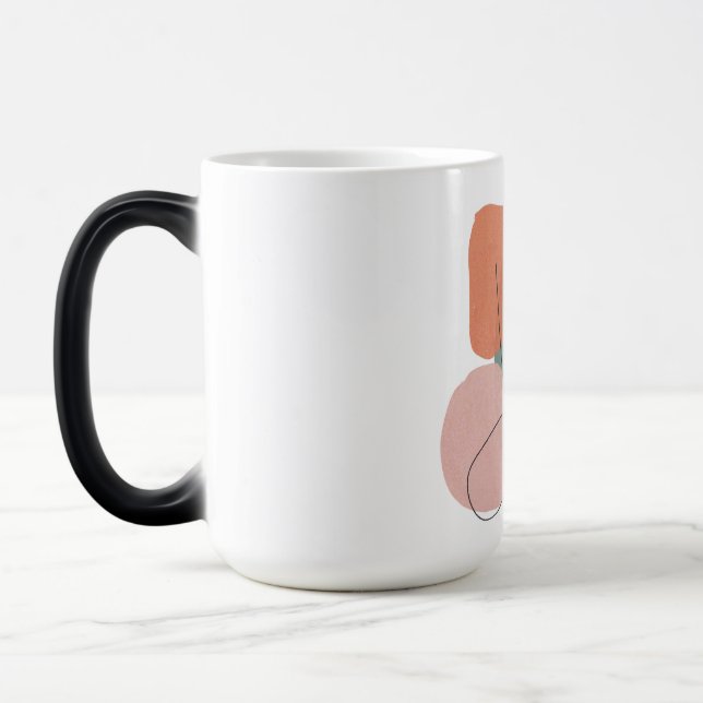 Geometrical,abstract,minimal,modern,pastel, Magic Mug (Left)