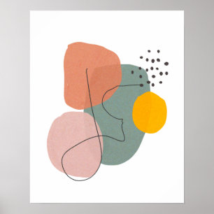 Geometrical,abstract,minimal,modern,pastel, Poster