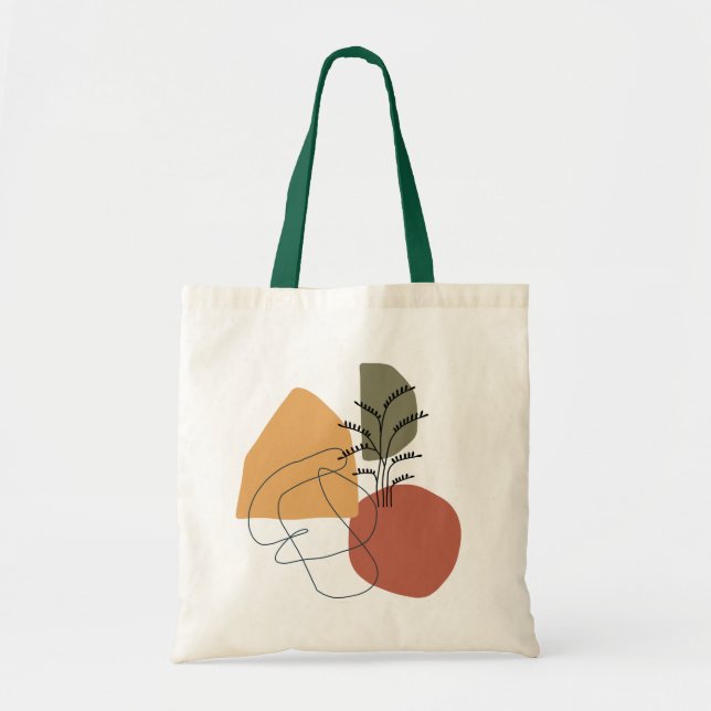 Geometrical, Abstract, Minimal, Modern, Pastel Tot Tote Bag (Front)