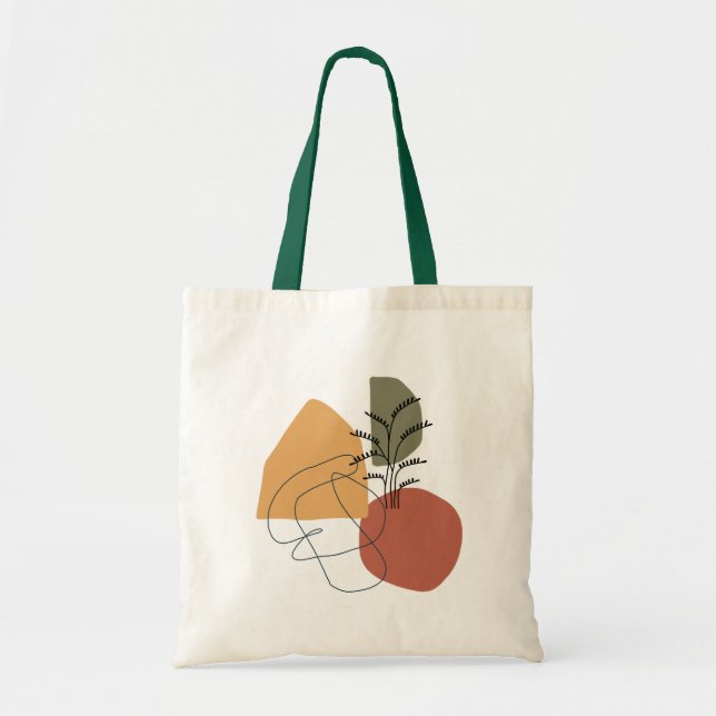 Geometrical, Abstract, Minimal, Modern, Pastel Tote Bag (Front)