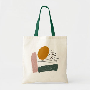 Geometrical Abstract Minimal Modern Pastel Tote Bag