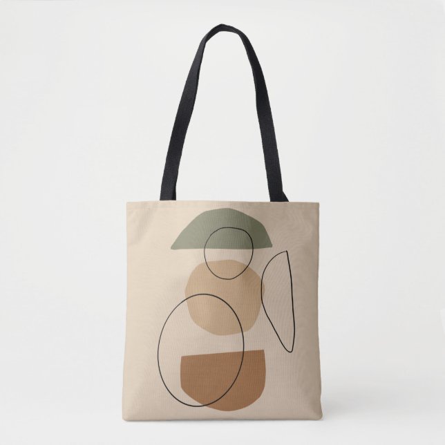 Geometrical,abstract,minimal,modern,pastel, Tote Bag (Front)