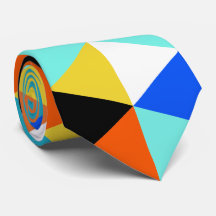 Geometrical Abstract Triangle Pattern Neck Tie