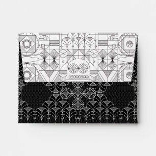 Geometrical Black and White Design Envelope