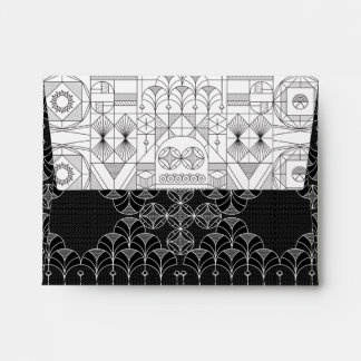 Geometrical Black and White Design Envelope