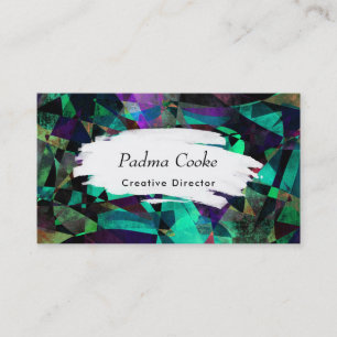 Geometrical, Colourful, Grungy Abstract Art 2 Business Card
