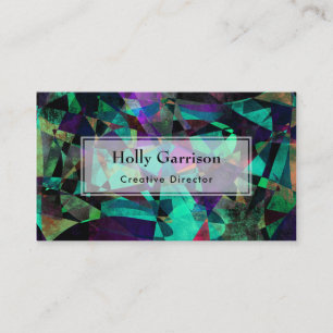 Geometrical, Colourful, Grungy Abstract Art Business Card