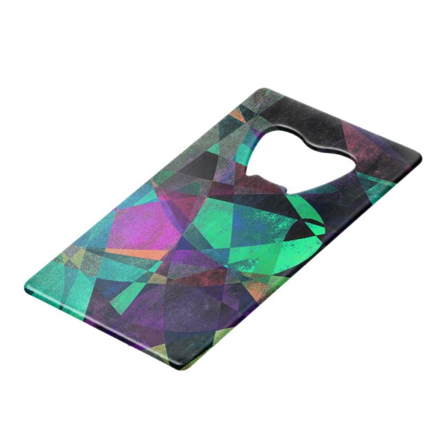 Geometrical, Colourful, Textured Abstract Art (Front Angled)