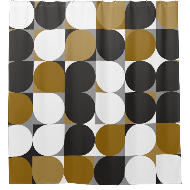 Geometrical Creativity: Seamless Pattern Design Shower Curtain (Front)
